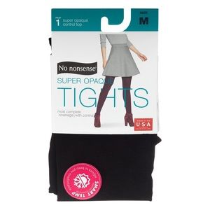 152 | 2 Pairs Size Medium Opaque Super Control Top Black Tight